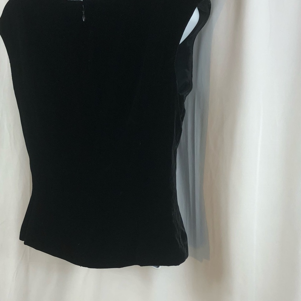 Ann Taylor black velvet rayon/silk tank top 4 - Picture 9 of 14